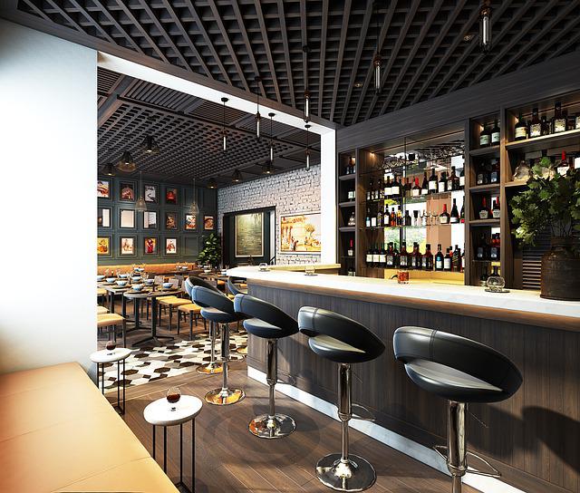 Restaurant Interior Design featuring Hardwood Wall, Ceiling, & Floor
